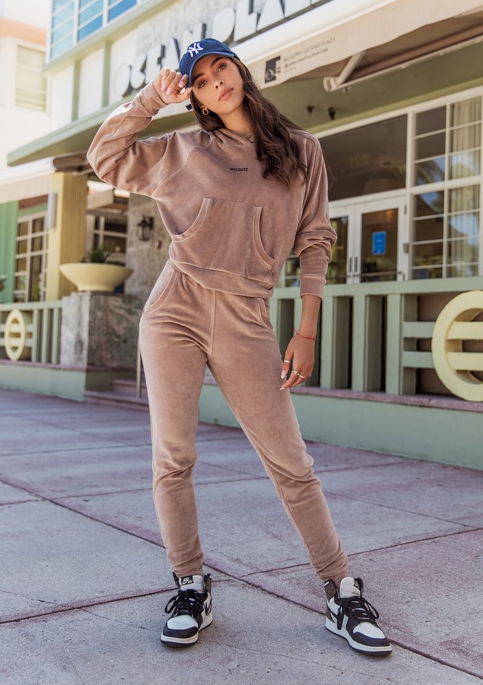 Velvet sweatpants Coffee Latte