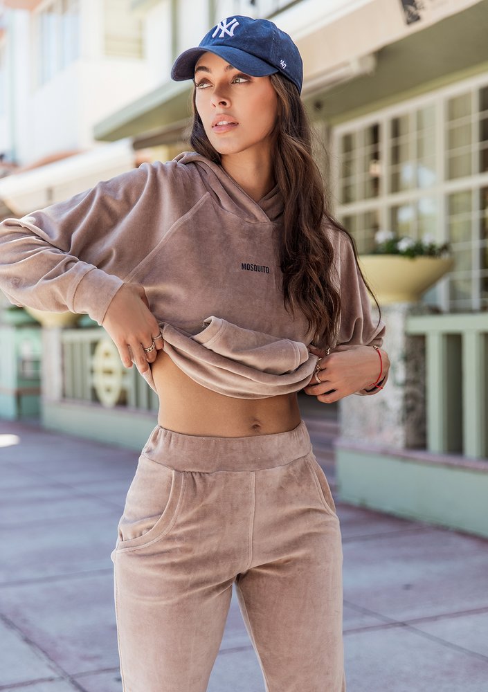 Hoodie with raglan sleeves Coffee Latte