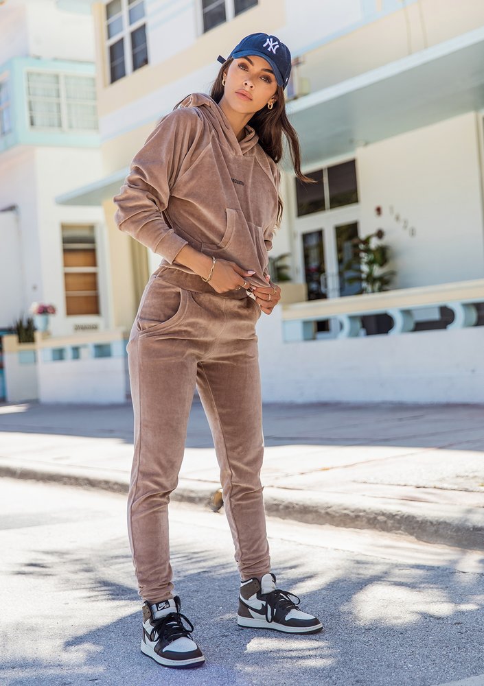 Velvet sweatpants Coffee Latte