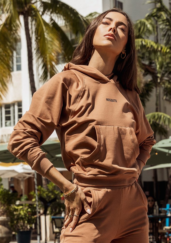 Bluza z raglanowym rękawem i kapturem Toffee ILM