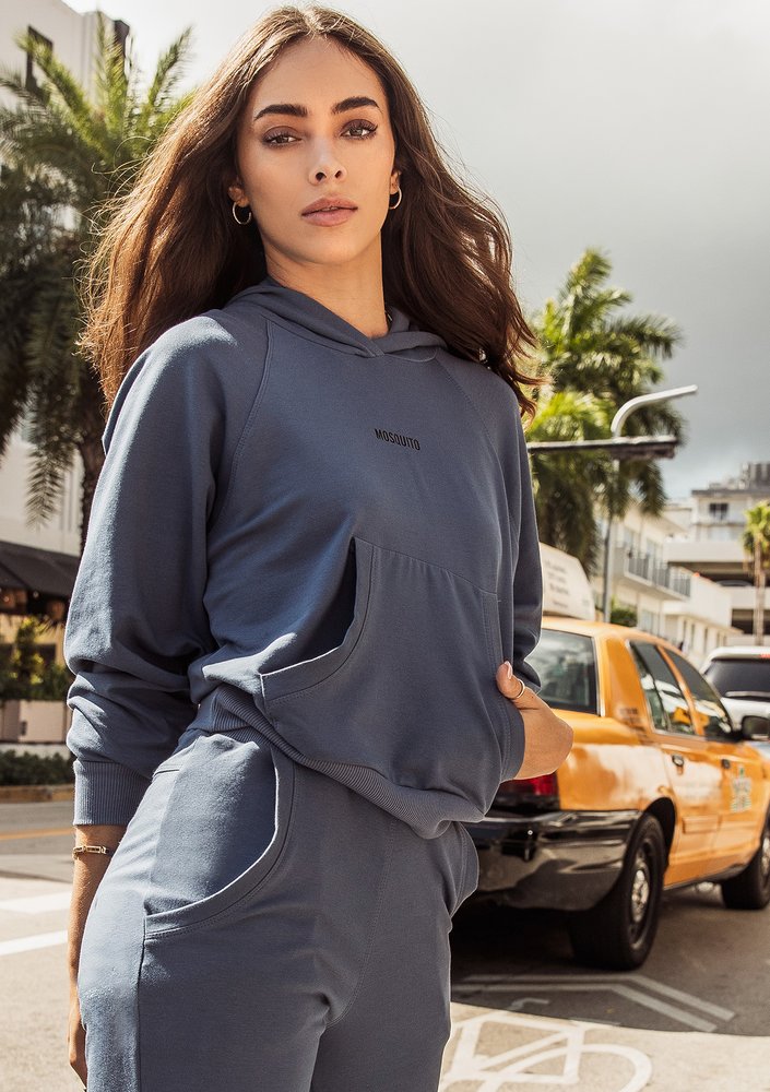 Bluza z kapturem Jeans Blue ILM