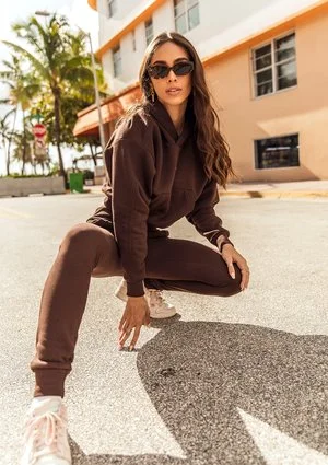 Bluza z kapturem Dark Brown ILM
