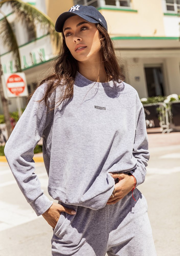 Velvet sweatshirt Melange