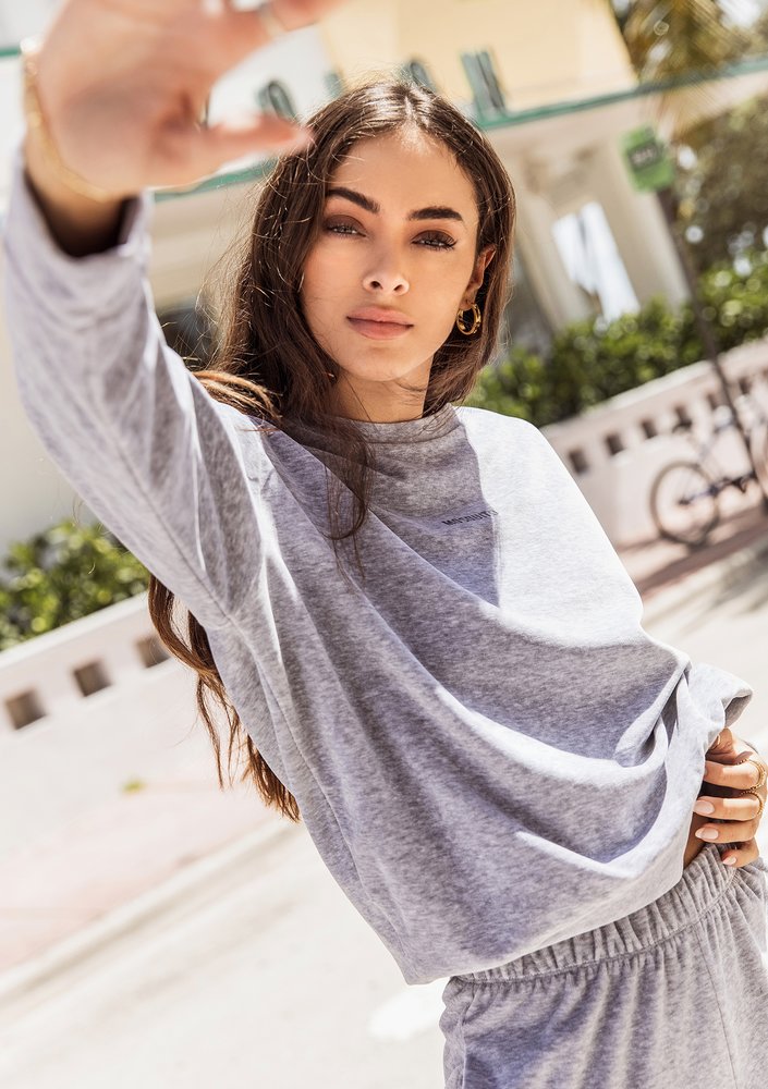 Bluza welurowa Melange ILM