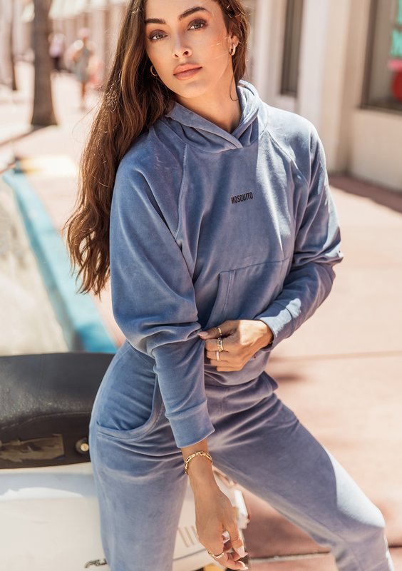 Hoodie with raglan sleeves Jeans Blue