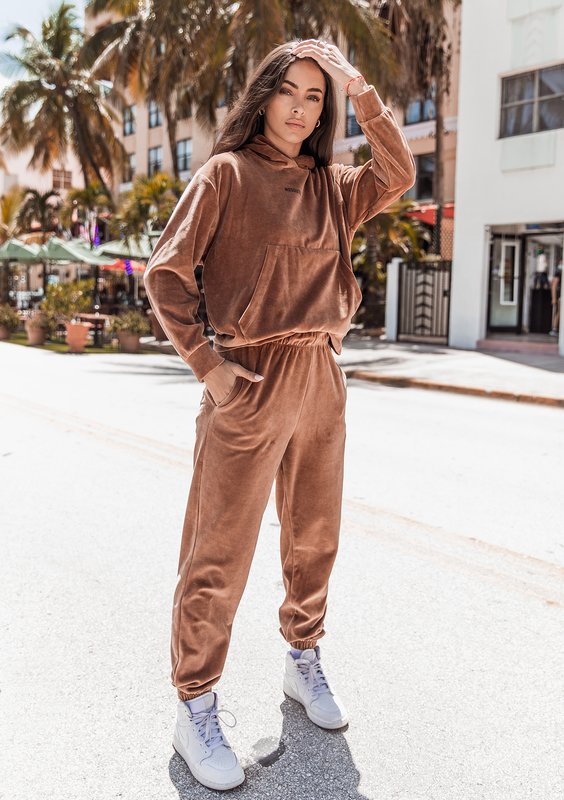 Velvet sweatpants Toffee