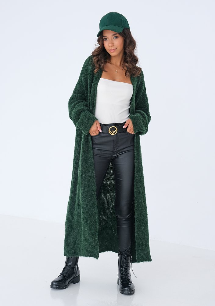 Maxi green cardigan ILM