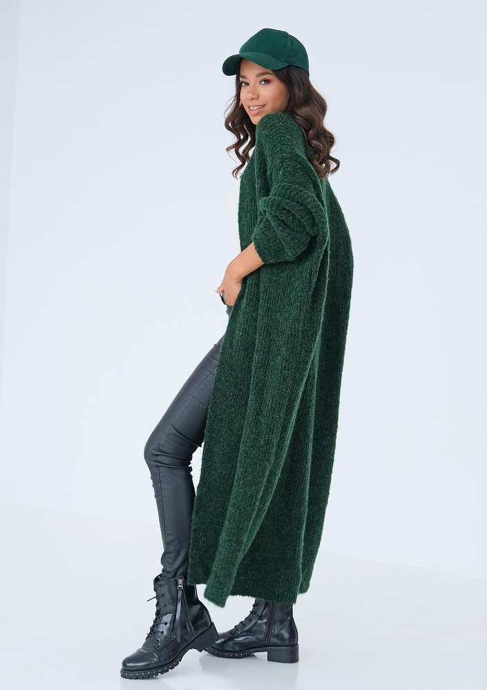 Kardigan maxi Zielony ILM