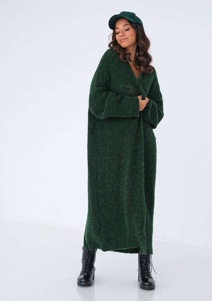 Maxi green cardigan ILM
