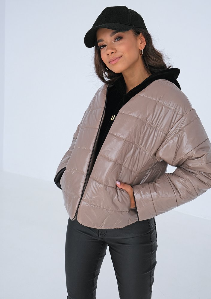 Quilted jacket Taupe