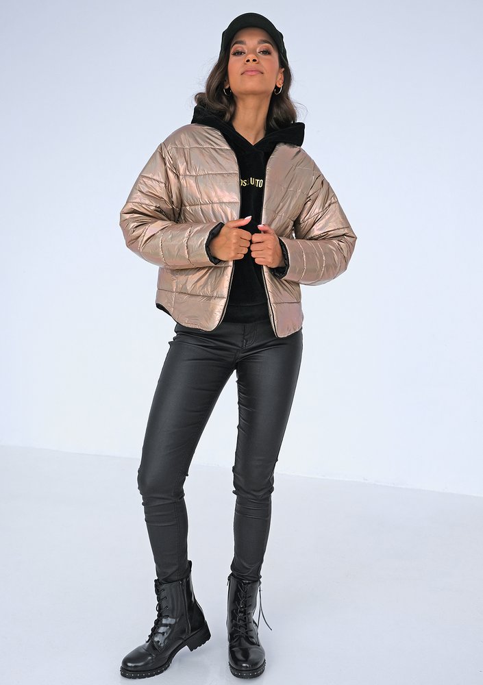 Pikowana kurtka Metallic Beige ILM