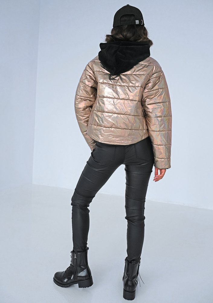 Pikowana kurtka Metallic Beige ILM