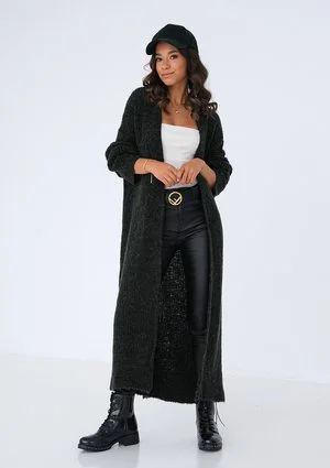 Maxi black cardigan ILM