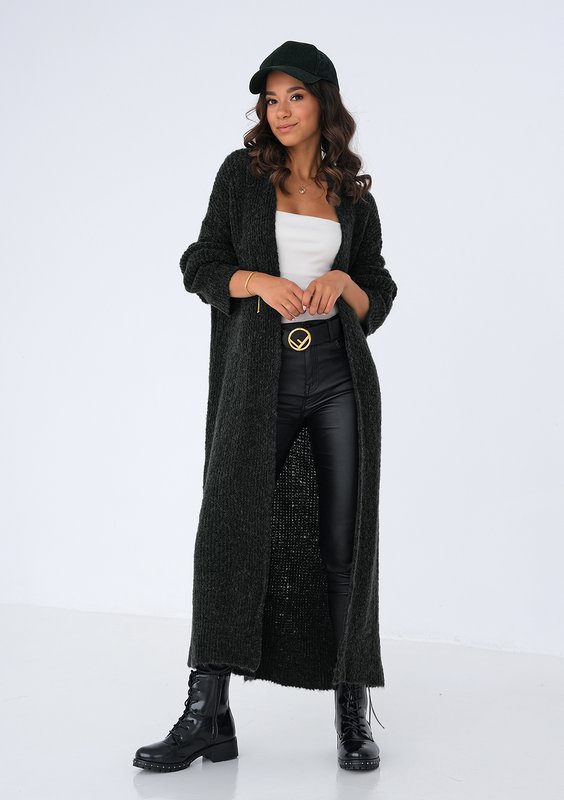 Maxi black cardigan ILM