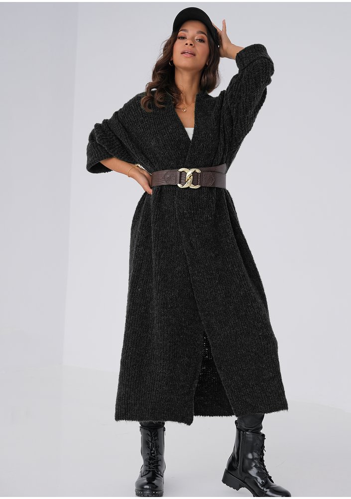 Maxi black cardigan ILM