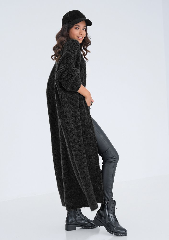 Maxi black cardigan ILM