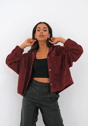 Claret curduroy jacket