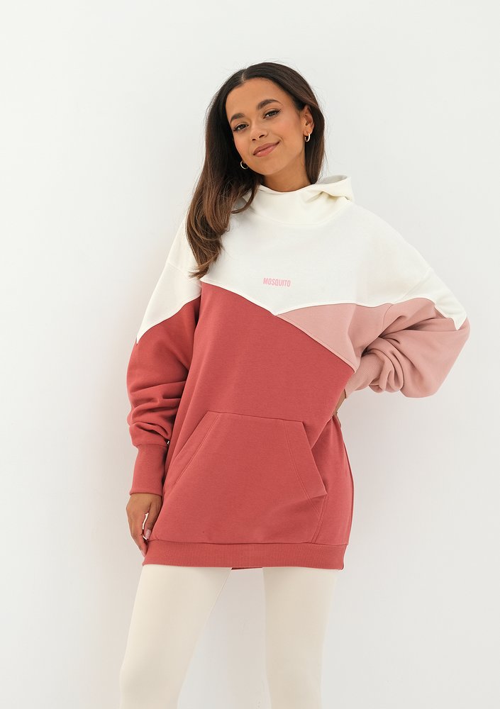 Bluza oversize trójkolorowa Dusty Rose ILM