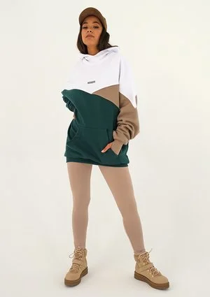 Bluza oversize trójkolorowa Deep Green ILM