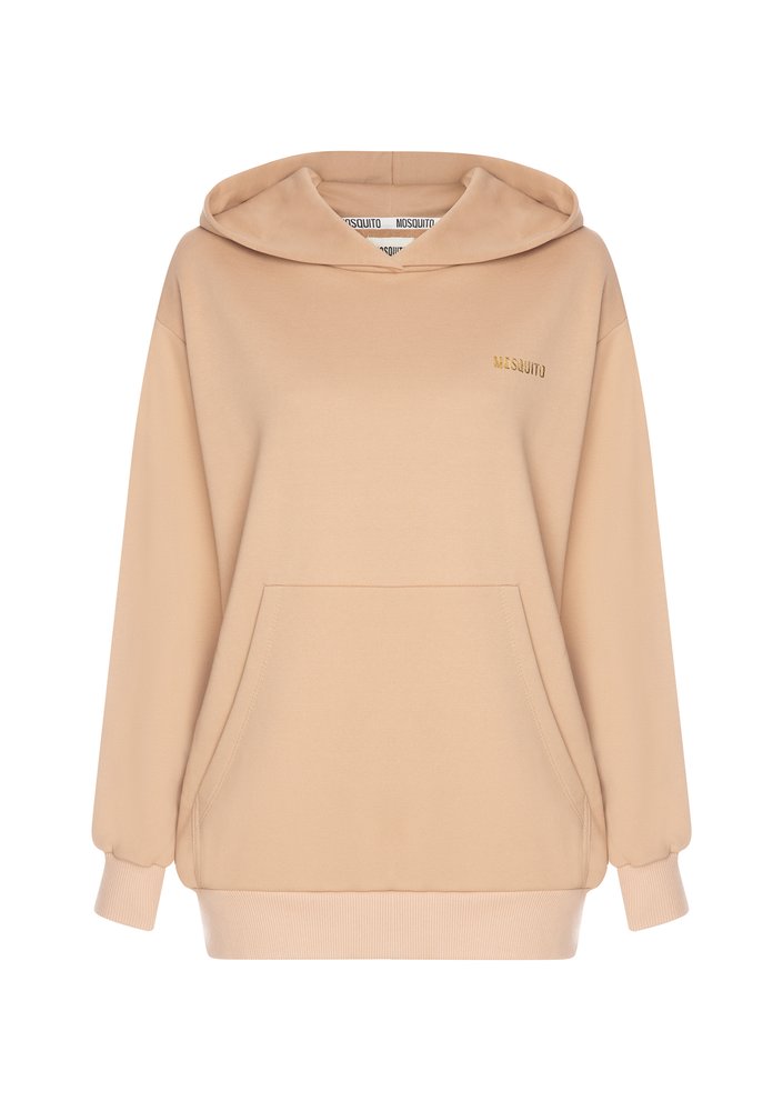 Luźna bluza z kapturem gold logo Latte