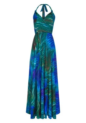 Maxi dress Blue Waves