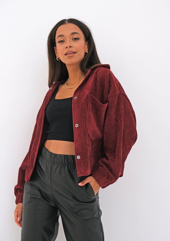 Claret curduroy jacket