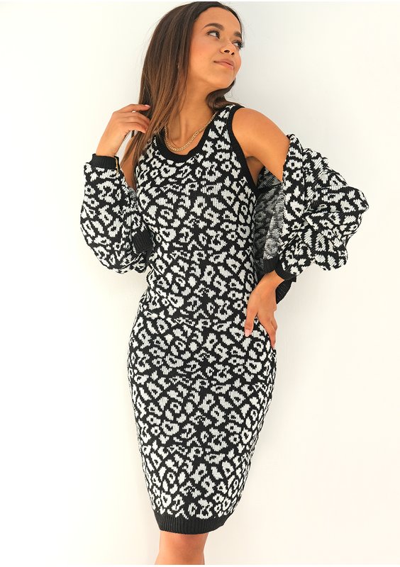 Leopard print sweater set