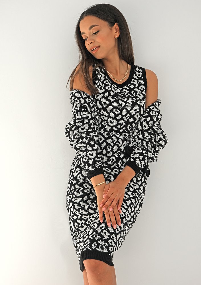 Leopard print sweater set