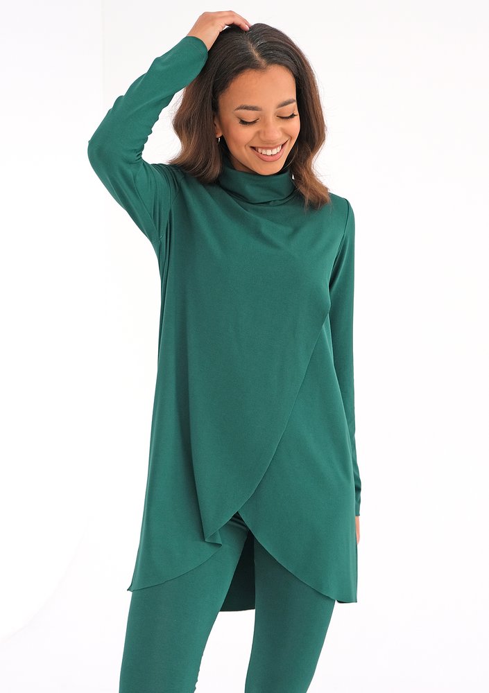 Green rayon overblouse