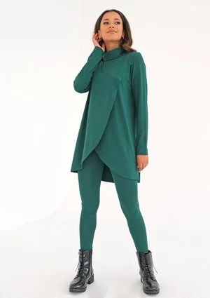 Green rayon overblouse