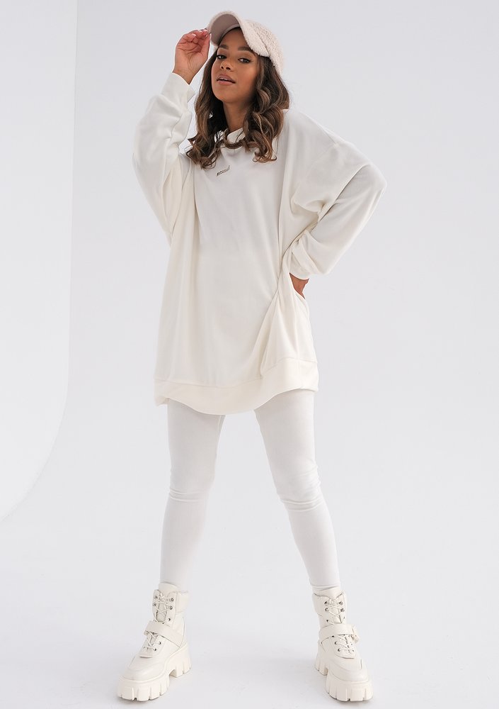 Długa bluza velvet Creamy