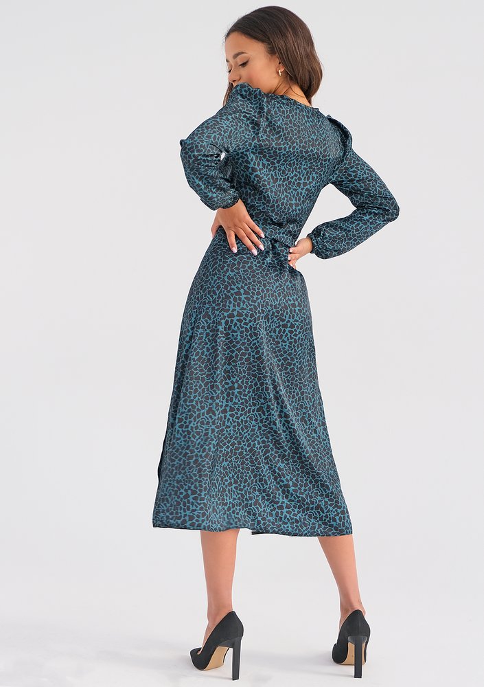 Alicia - kopertowa sukienka midi Blue Spots