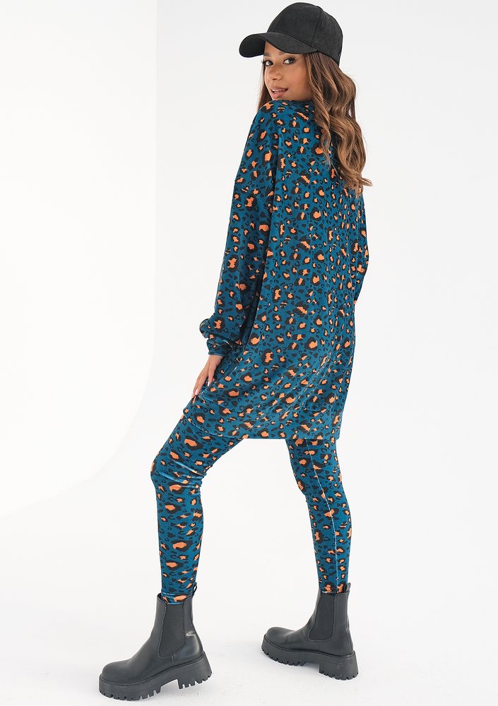 Snug - Długa bluza velvet Blue Spots