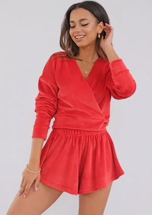 Cozy - red velvet pyjamas set