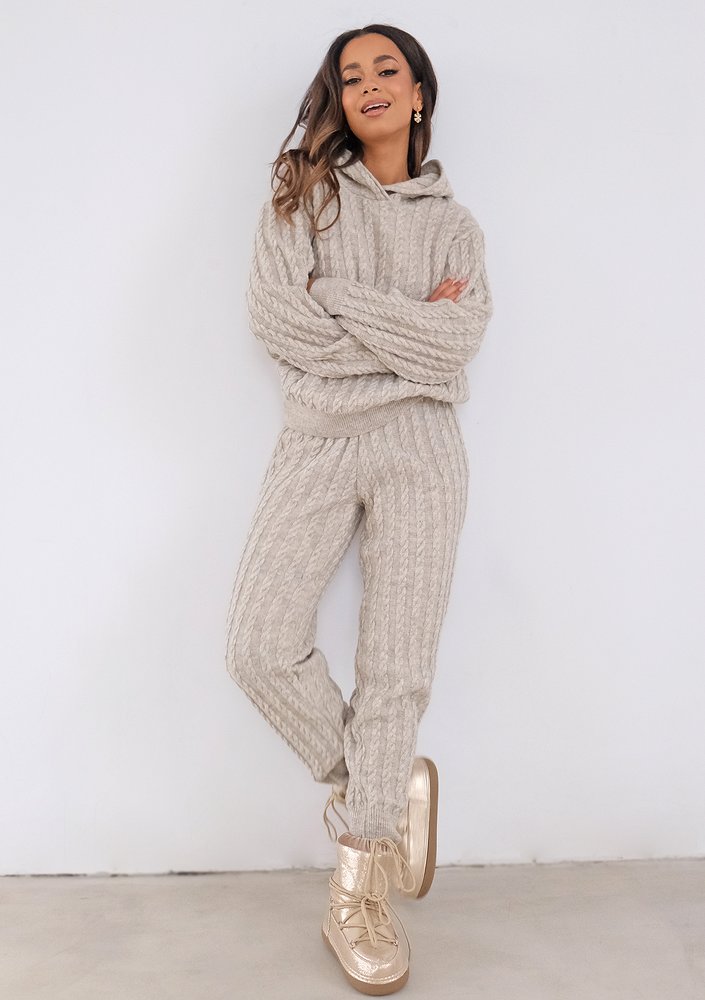 Espen - Beige knitted sweatpants