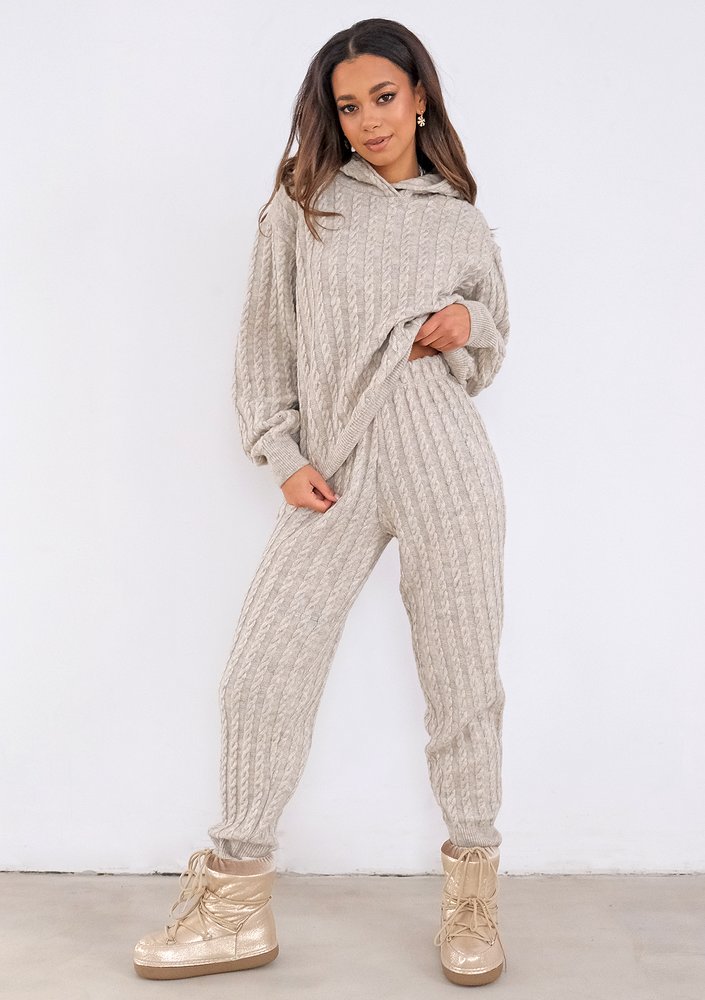 Espen - Beige knitted sweatpants