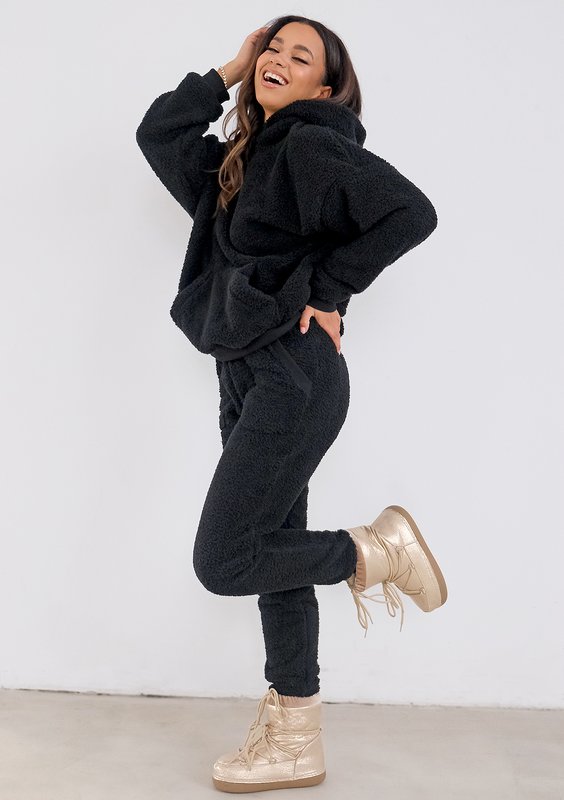 Fuzzy - Spodnie futerkowe Black