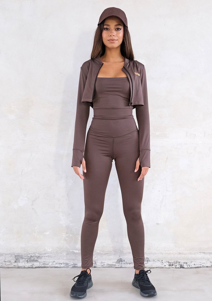 Lure - coffee brown training sweatshirt