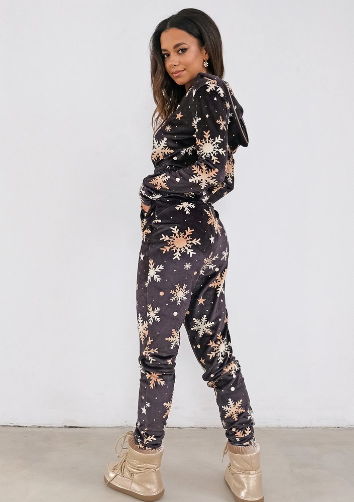 Lumi - Kombinezon velvet Snow Print