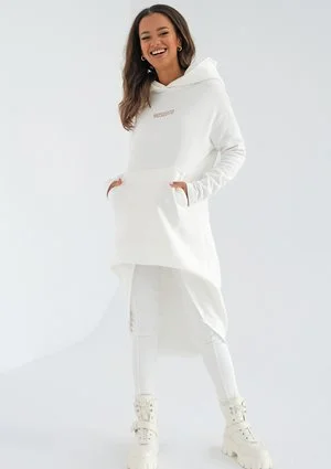 Sway - black oversize hoodie with a midi ecru
