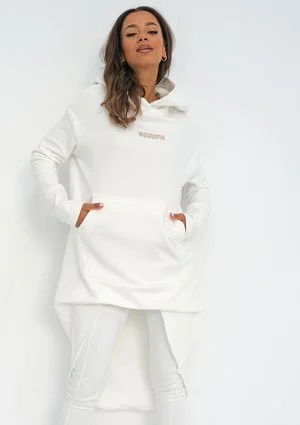 Sway - black oversize hoodie with a midi ecru