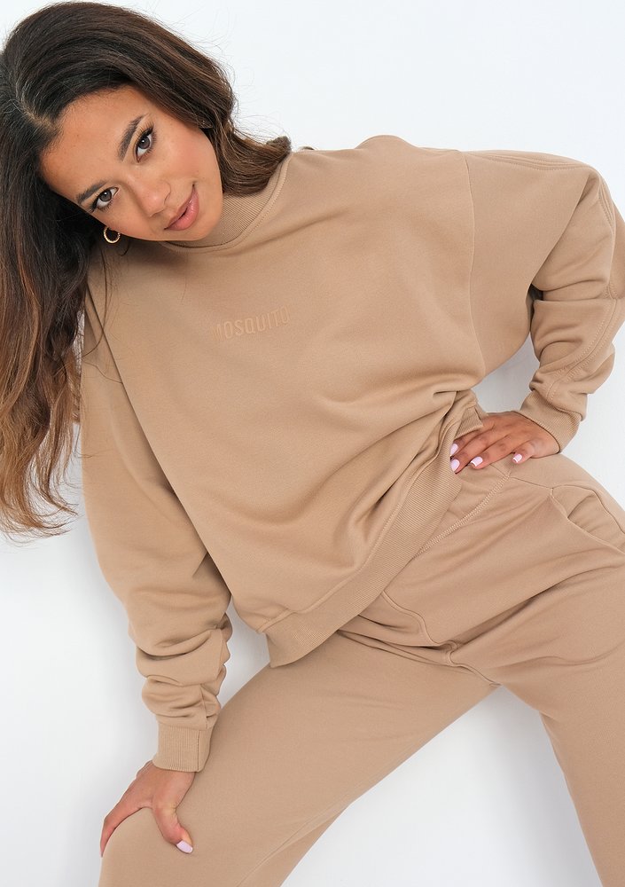 Kase - half turtleneck latte sweatshirt