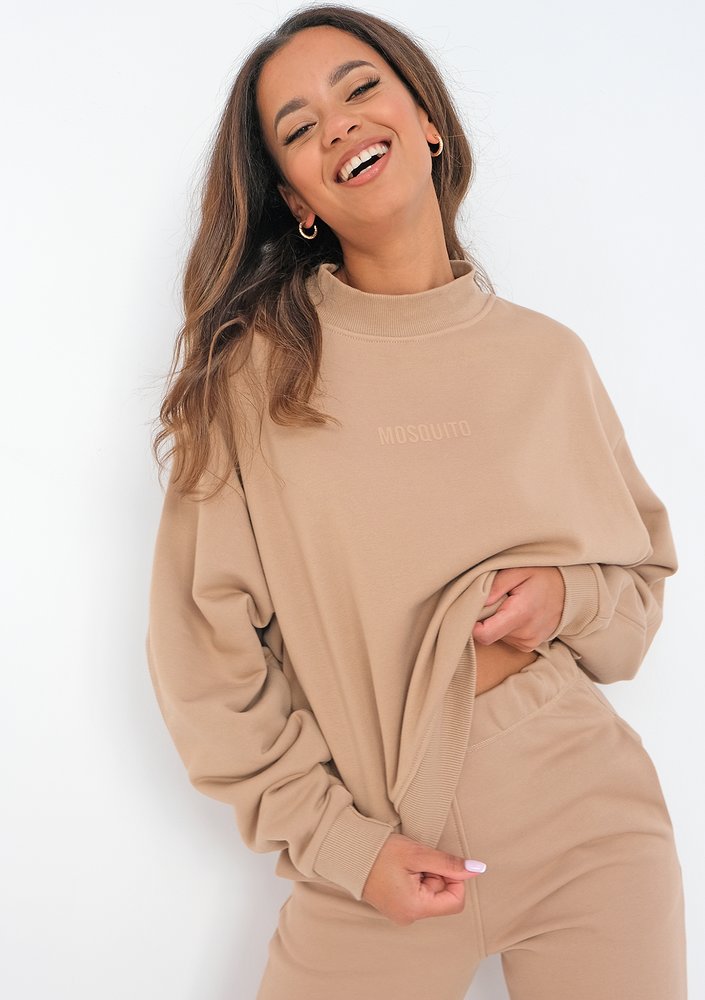 Kase - half turtleneck latte sweatshirt
