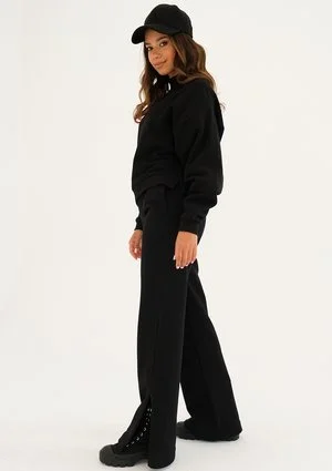 Kase - Szerokie spodnie Black