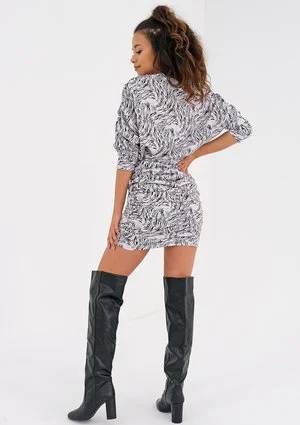Marisa - Fitted mini dress with a striped print
