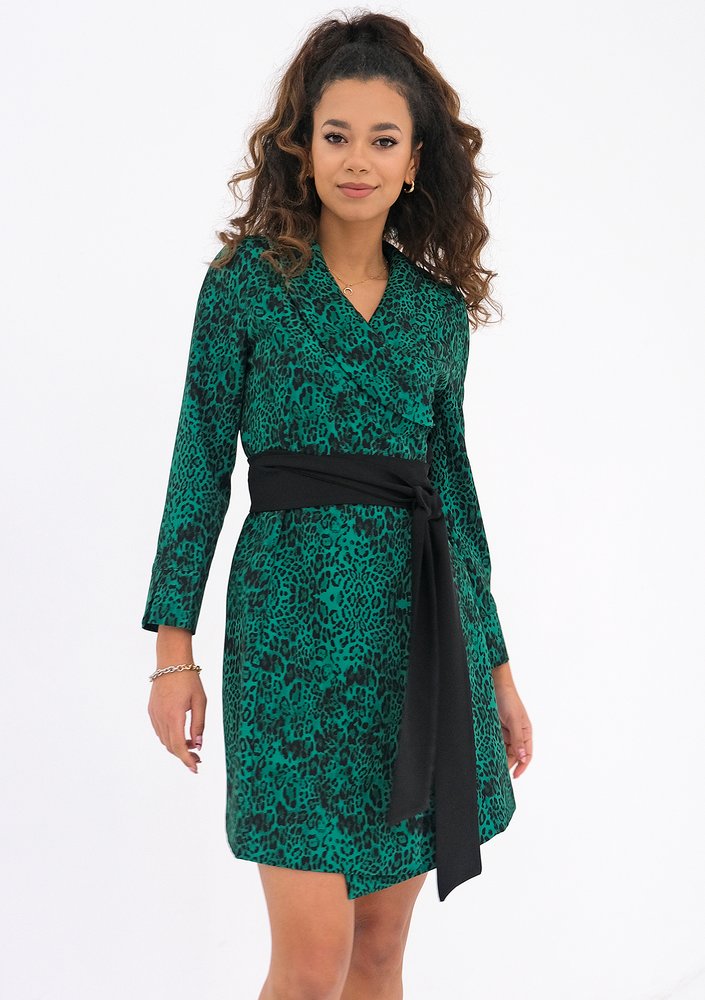 Rita - green dotted dress