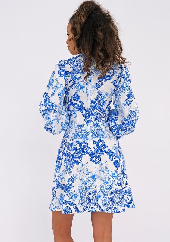 Camilla - Sukienka Niebieski Print