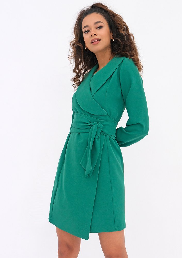 Daniela - green mini wrap dress