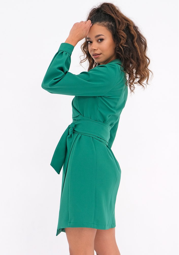 Daniela - green mini wrap dress