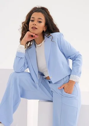 Rachel - light blue blazer